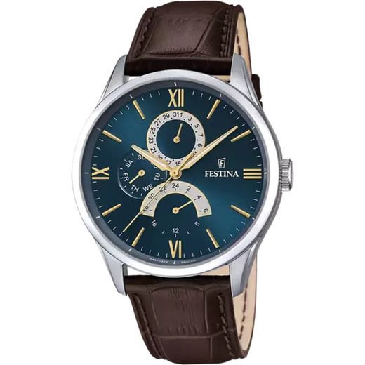 Festina Herreur F16823/A Brunt læder