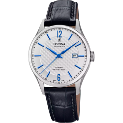 Reloj Festina Hombre F20007/2 Acero Correa Piel Negra Analógico