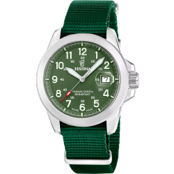 Reloj Festina Hombre F20081/V3 Nylon Verde Acero Plateado