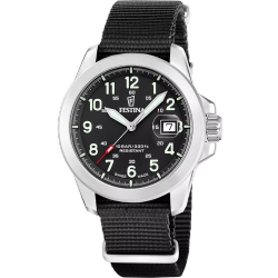 Reloj Festina Hombre F20081/V4 Nylon Negro Acero Plateado