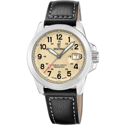 Reloj Festina Hombre F20081/X1 Piel Negra Acero Plateado