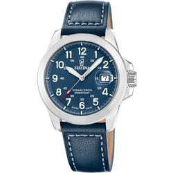 Reloj Festina Hombre F20081/X2 Piel Azul Acero Plateado