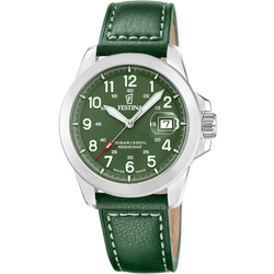Reloj Festina Hombre F20081/X3 Correa Piel Verde Acero Plateado