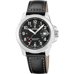 Reloj Festina Hombre F20081/X4 Correa Piel Negra Acero Plateado