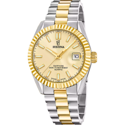 Reloj Festina Hombre F20085/A Swiss Made Acero Bicolor Dorado Analógico