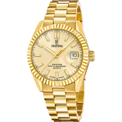 Reloj Festina Hombre F20086/A Swiss Made Acero Dorado Analógico