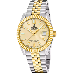 Reloj Festina Hombre F20091/2 Swiss Made Acero Bicolor Dorado Automático