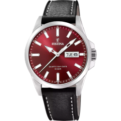 Reloj Festina Hombre F20358/G Piel Negra Acero Analógico