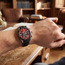 Reloj Festina Hombre F20561/7 Piel Negra Acero Cronógrafo Analógico