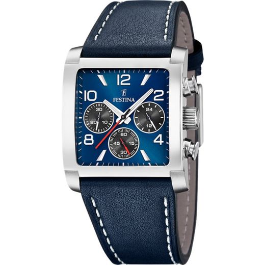 Rellotge Festina Home F20653/1 Pell Blau Timeless Chronograph
