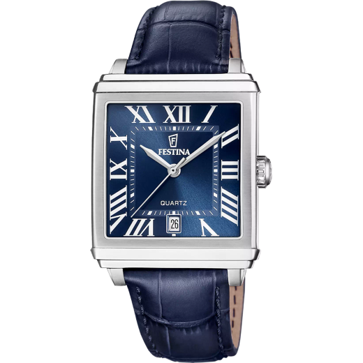 Reloj Festina Hombre F20681/9 Piel Azul Acero Analógico