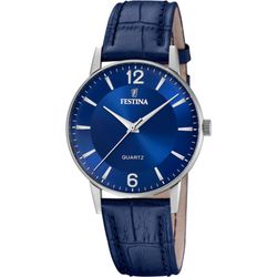 Relógio masculino Festina F20690/3 couro azul