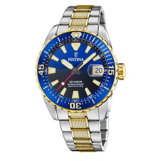 Festina Men's Watch F20706/1 Two-Tone Gold Steel