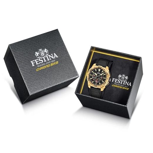 Relógio Festina Masculino F20728/3 Couro Marrom Chrono Bike