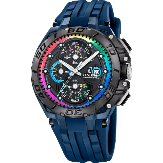 Reloj Festina Hombre F20759/1 Acero Azul Bicolor Negro Analógico