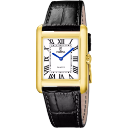Reloj Festina Hombre F20772/1 Piel Negra Acero Dorado Analógico