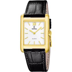 Reloj Festina Hombre F20772/3 Piel Negra Acero Dorado Analógico