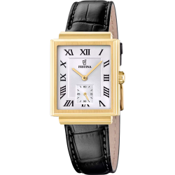Reloj Festina Hombre F20776/1 Piel Negra Acero Dorado Analógico