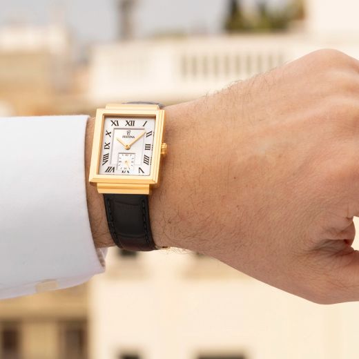 Reloj Festina Hombre F20776/1 Piel Negra Acero Dorado Analógico
