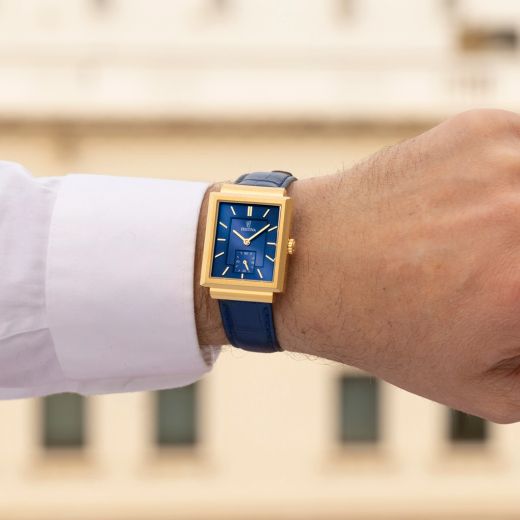 Reloj Festina Hombre F20776/4 Piel Azul Acero Dorado Analógico