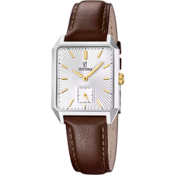 Reloj Festina Hombre F20779/2 Piel Marrón Acero Analógico