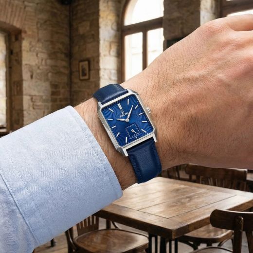 Reloj Festina Hombre F20779/3 Piel Azul Acero Analógico