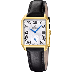 Reloj Festina Hombre F20780/1 Piel Negra Acero Dorado Analógico