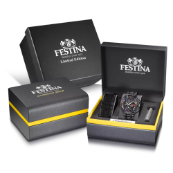 Reloj Festina Hombre F20796/1 Edición Limitada Acero IP Negro Cronógrafo Analógico