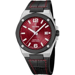 Reloj Festina Hombre F22001/5 Swiss Made Piel Negra Acero Analógico