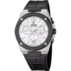 Reloj Festina Hombre F22003/1 Cronógrafo Acero Plateado Bicolor Negro