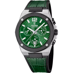 Reloj Festina Hombre F22003/3 Cronógrafo Acero Plateado Bicolor Negro