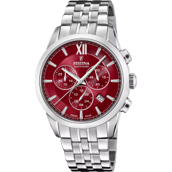 Reloj Festina Hombre Swiss Made F20040/5 Cronógrafo Acero Analógico