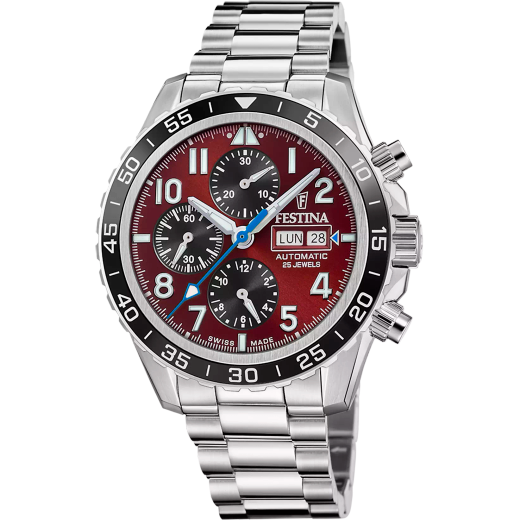 Reloj Festina Hombre Swiss Made F20055/5 Cronógrafo Acero Automático