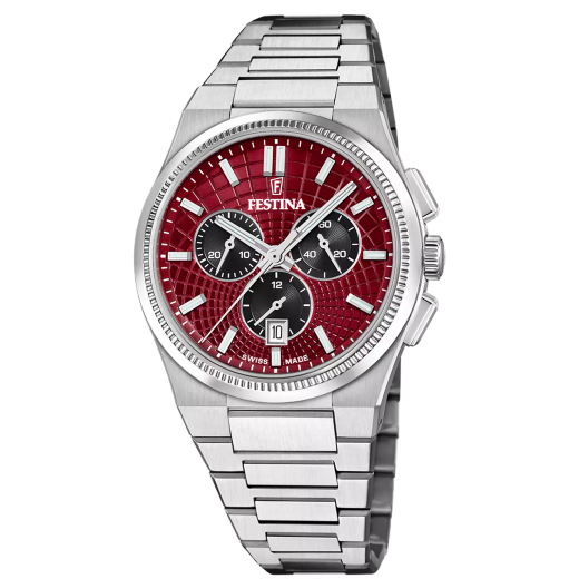 Reloj Festina Hombre Swiss Made F20059/5 Cronógrafo Acero Analógico