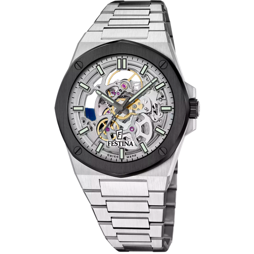 Reloj Festina Hombre Swiss Made F22008/1 Acero Automático