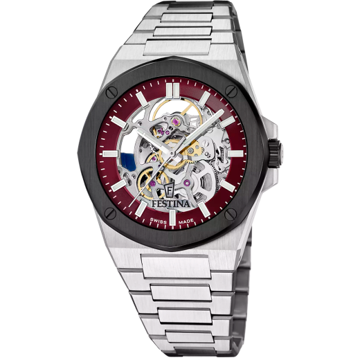 Reloj Festina Hombre Swiss Made F22008/2 Acero Automático