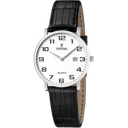 Festina Damenuhr F16477/1 Schwarzes Leder