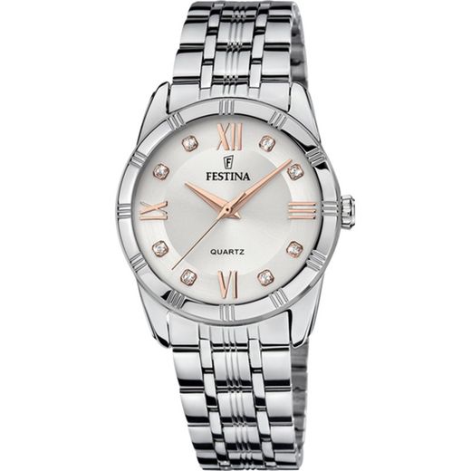 Relógio Festina Feminino F16940/B Mademoiselle Aço