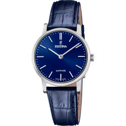 Reloj Festina Mujer F20013/3 Acero Correa Piel Azul Analógico