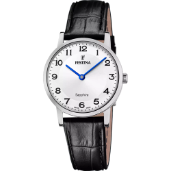 Reloj Festina Mujer F20013/5 Acero Correa Piel Negra Analógico