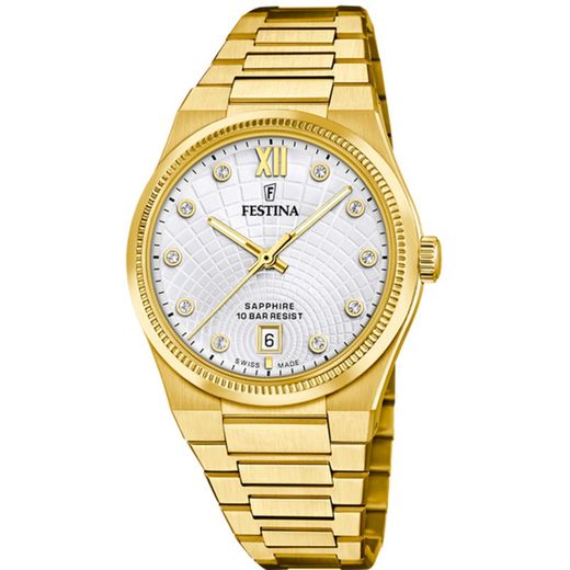 Rellotge Festina Dona F20058/1 Daurat Swiss Made Rivé