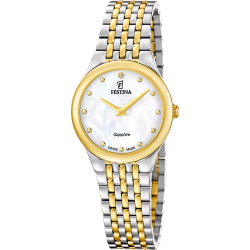 Reloj Festina Mujer F20097/1 Swiss Made Acero Bicolor Dorado Analógico