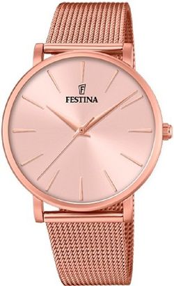 Festina Women's Watch F20477/1 Steel Mat Pink