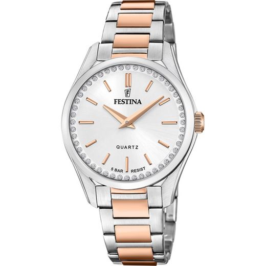 Relógio Festina Feminino F20620/1 Bicolor Aço Rosa Mademoiselle