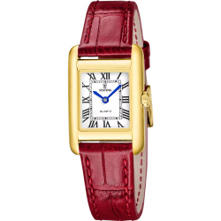 Reloj Festina Mujer F20774/1 Acero Dorado Piel Roja Analógico