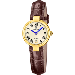 Reloj Festina Mujer F20783/2 Acero Dorado Piel Marrón Analógico