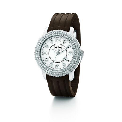 Folli Follie Women's Watch WF5T003ZTW Plastic Brown