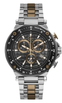 Reloj GC Hombre Y81002G5MF Bicolor Plateado Marrón