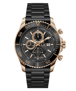 Reloj GC Hombre Z51004G2MF Acero Negro Bicolor Rose Cronógrafo Analógico