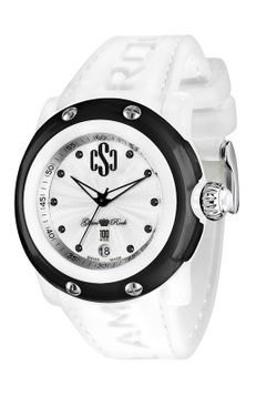 Reloj Glam Rock Mujer GR62009 Silicona Blanco
